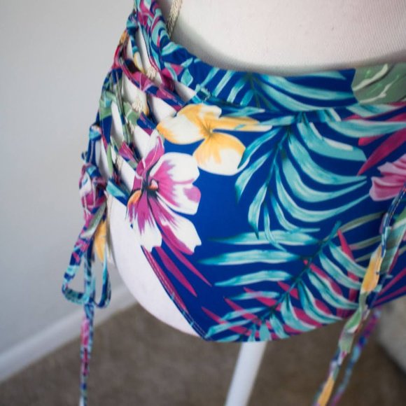 NWOT Tropical 3-Piece Bikini w/Cover-up Kimono- L - Picture 7 of 12